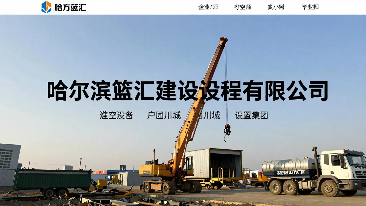 哈尔滨篮汇建设工程有限公司 首页主视觉
